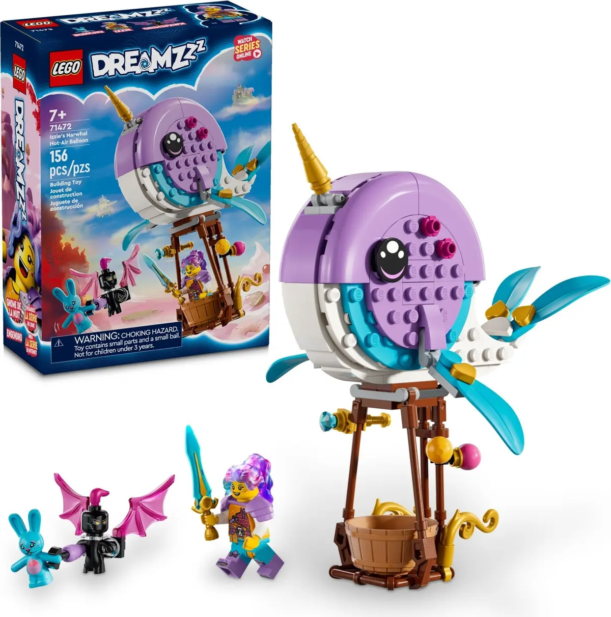 LEGO Dreamzzz 71472 Izzie's Narwhal Hot-Air Balloon set, image 2