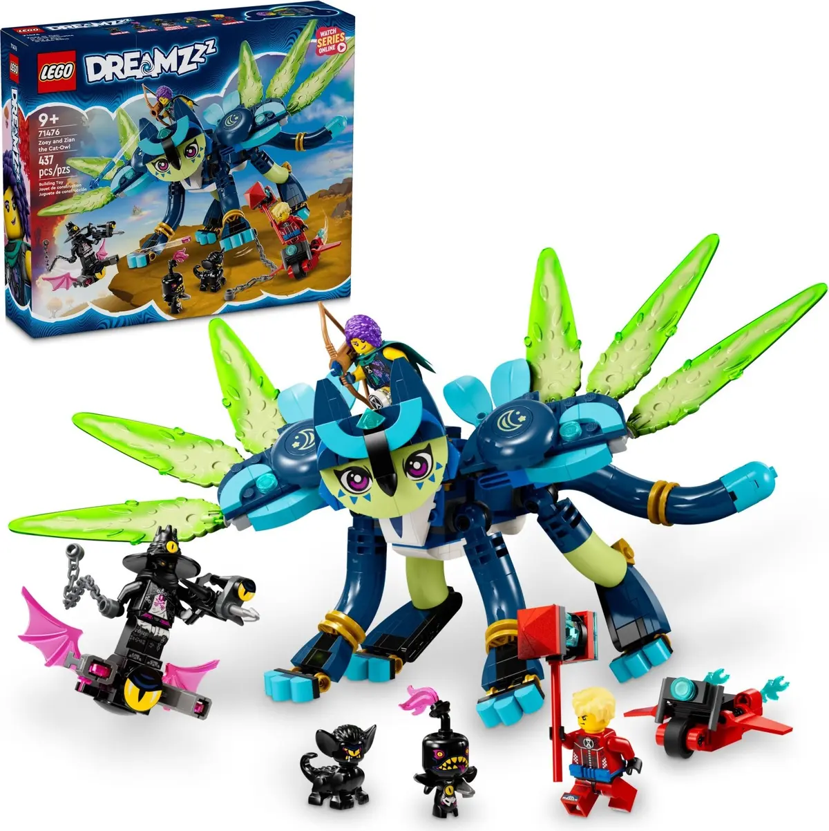 LEGO Dreamzzz 71476 Zoey and Zian the Cat-Owl set, image 2