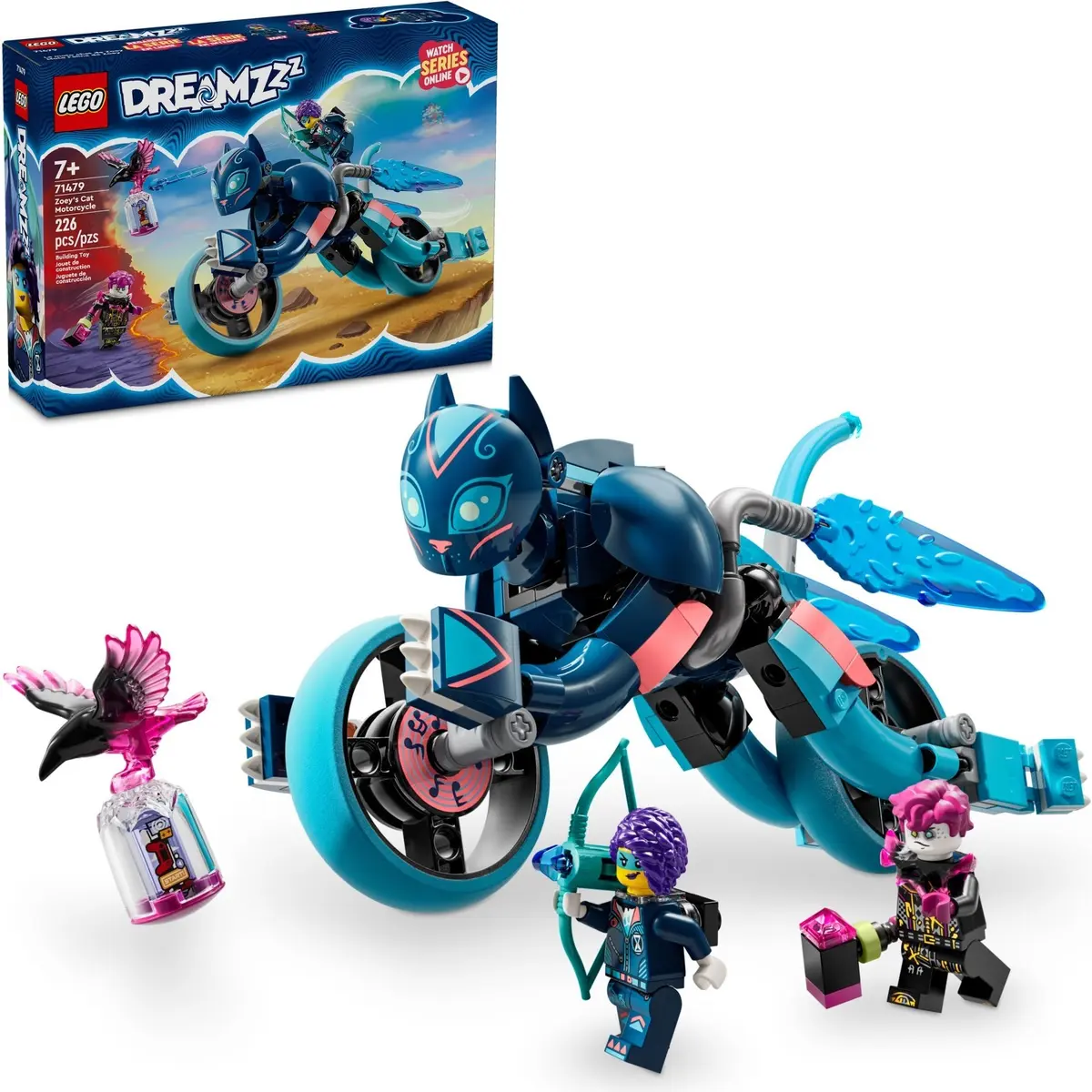 LEGO Dreamzzz 71479 Zoey's Cat Motorcycle set, image 3