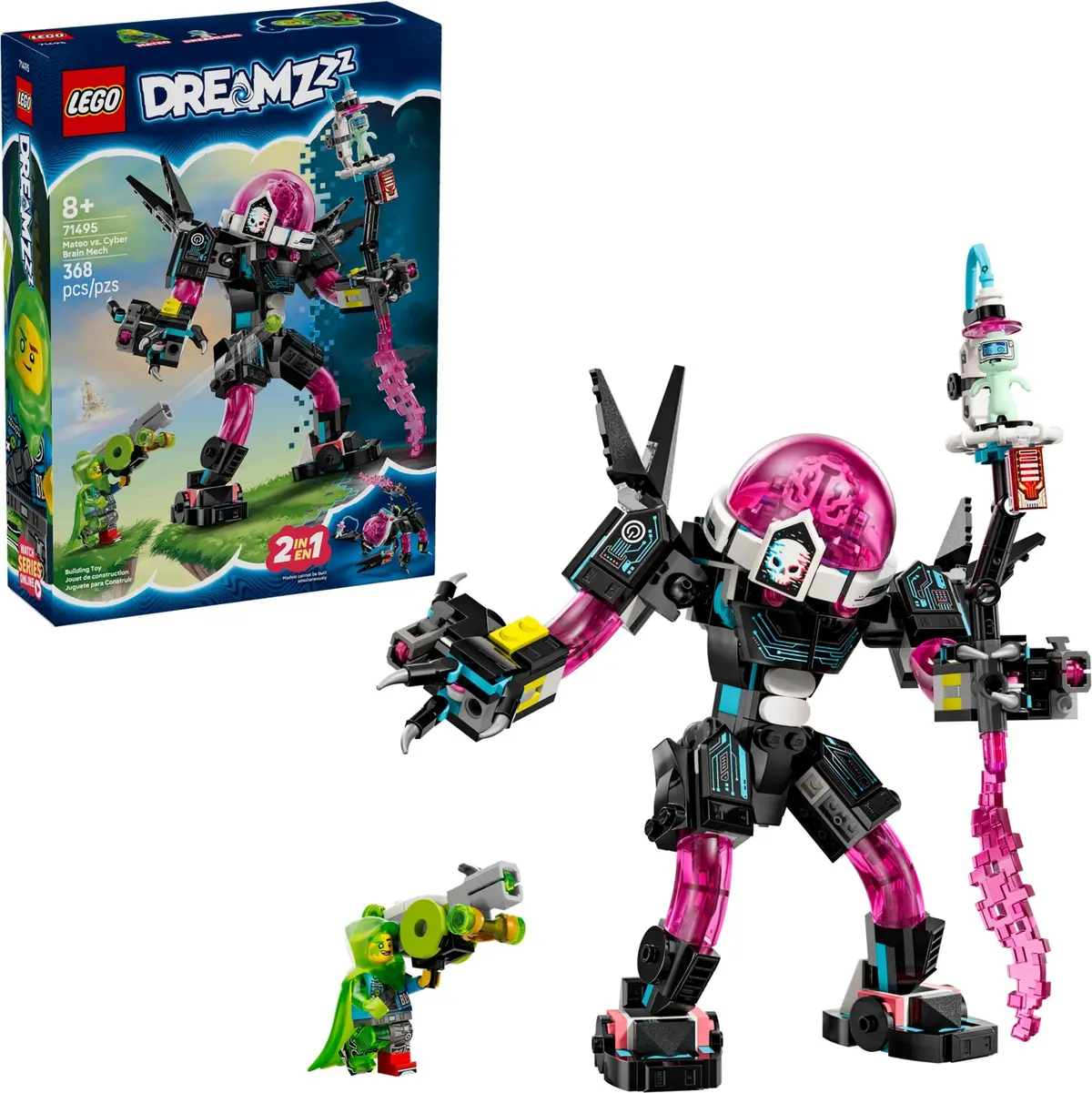 LEGO Dreamzzz 71495 Mateo vs. Cyber Brain Mech set, image 3