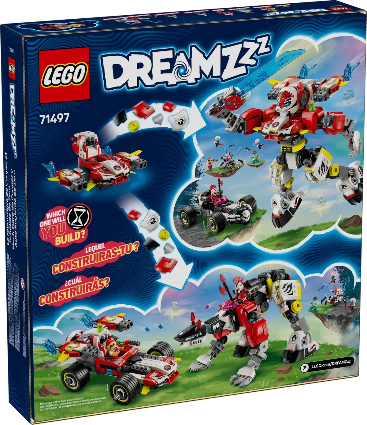 LEGO Dreamzzz 71497 Cooper's Tiger Mech & Zero's Hot Rod Car set, image 2
