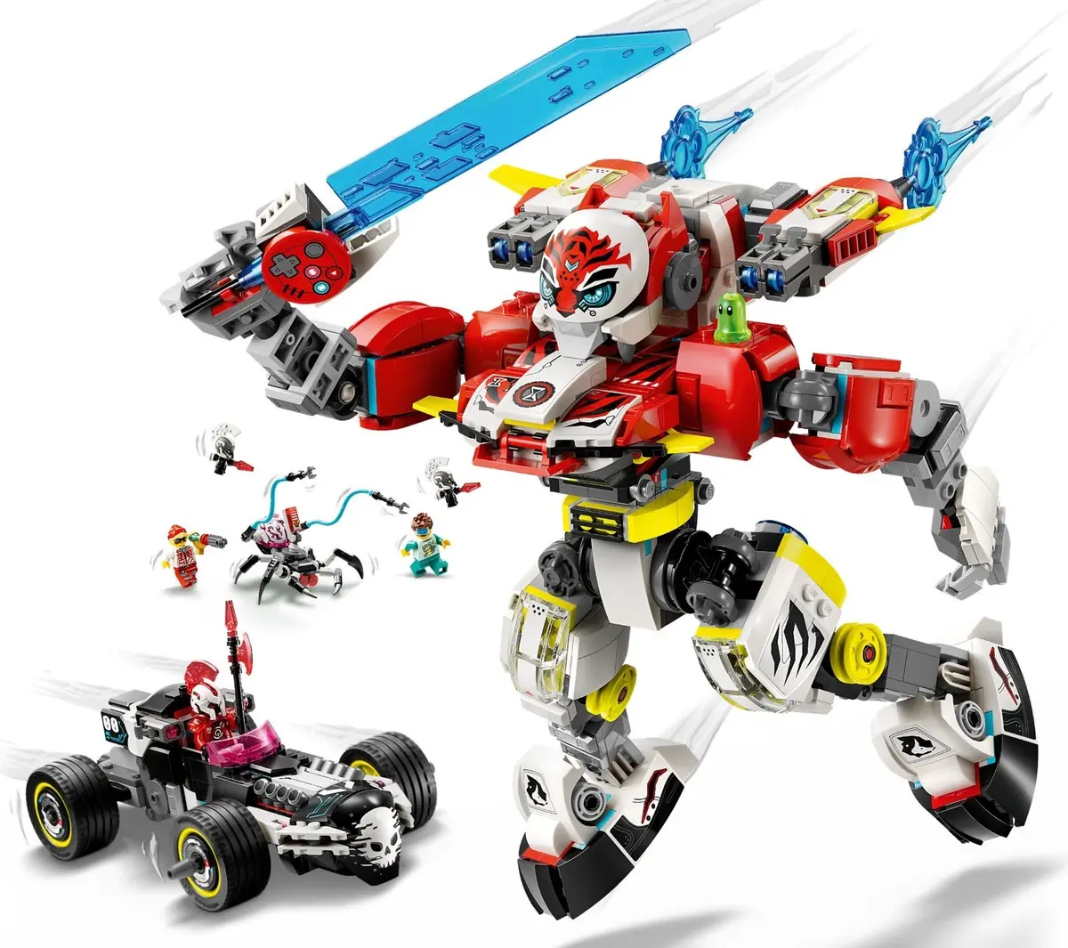 LEGO Dreamzzz 71497 Cooper's Tiger Mech & Zero's Hot Rod Car set, image 9