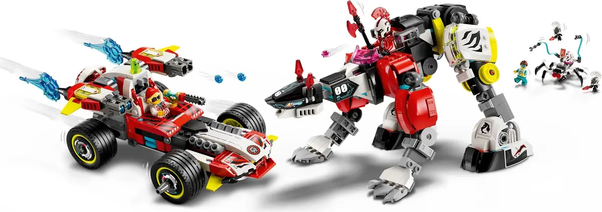 LEGO Dreamzzz 71497 Cooper's Tiger Mech & Zero's Hot Rod Car set, image 10
