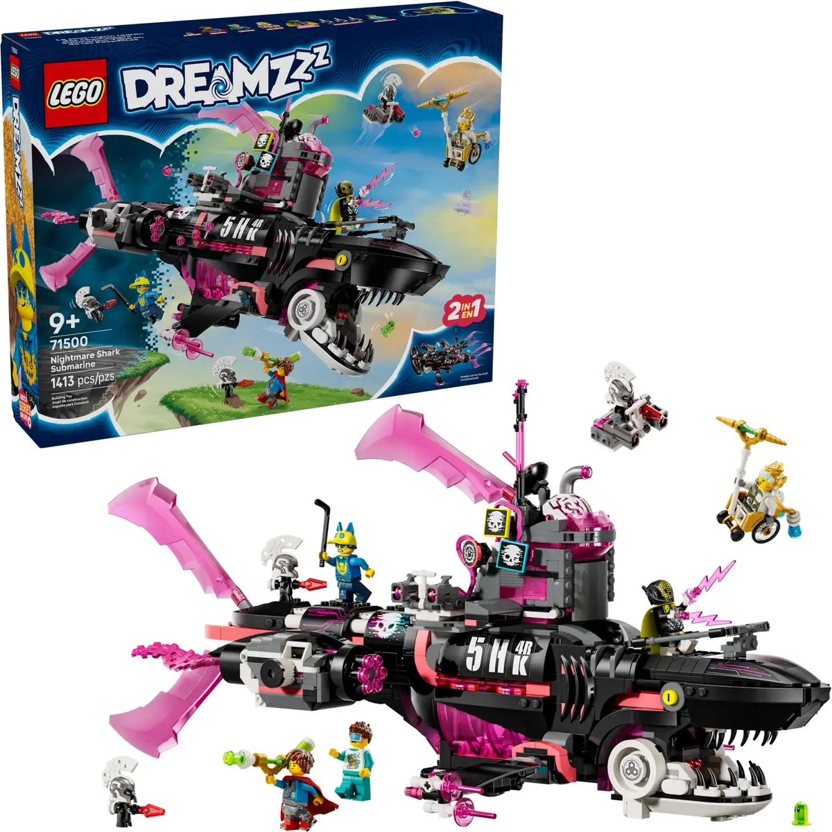 LEGO Dreamzzz 71500 Nightmare Shark Submarine set, image 3