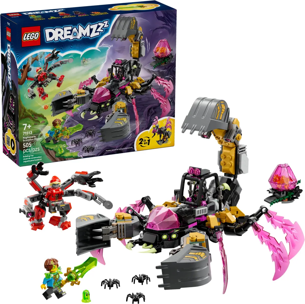 LEGO Dreamzzz 71513 Nightmare Scorpion Digger set, image 4