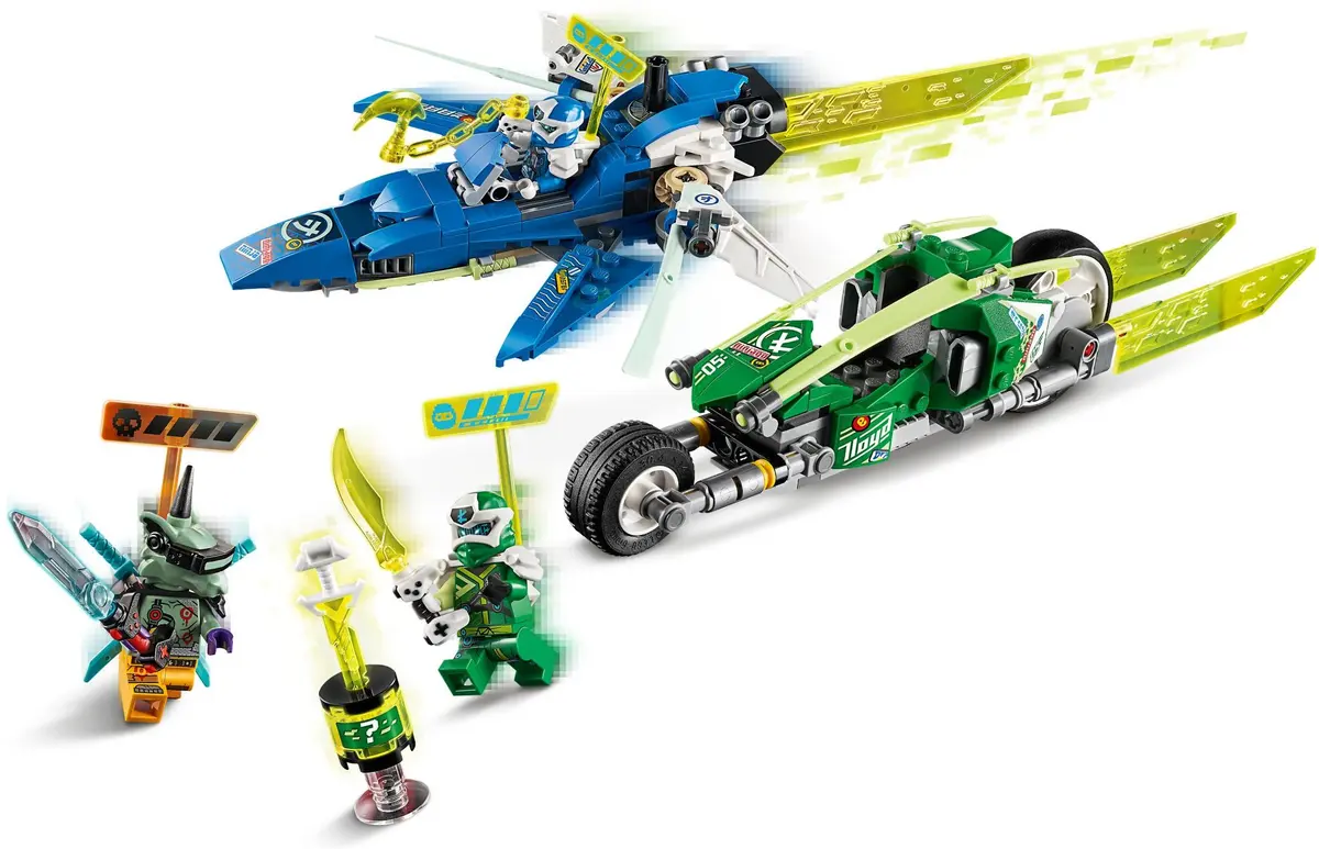 LEGO Ninjago 71709 Jay and Lloyd's Velocity Racers set, image 4