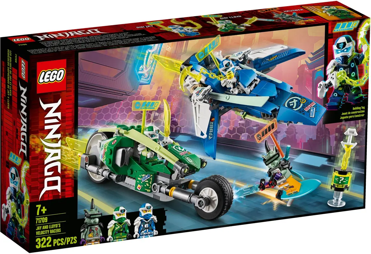 LEGO Ninjago 71709 Jay and Lloyd's Velocity Racers set, image 2