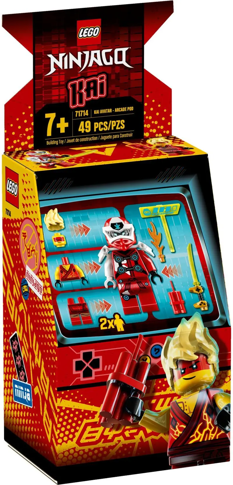 LEGO Ninjago 71714 Kai Avatar - Arcade Pod set, image 2