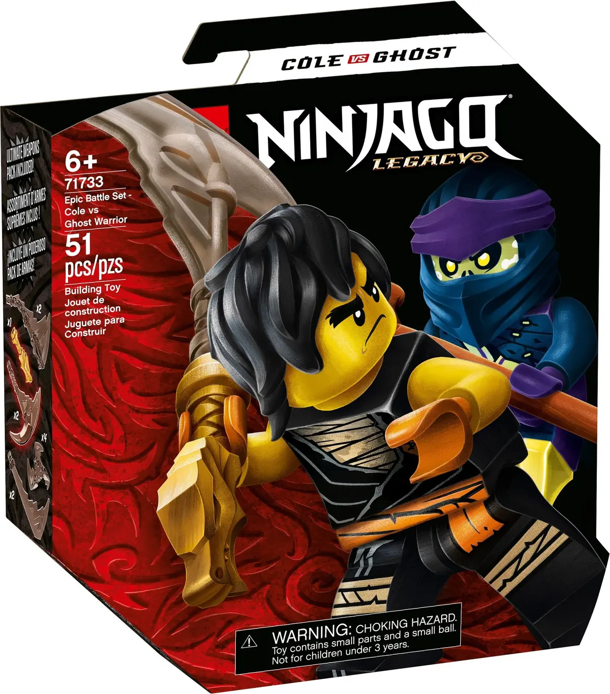 LEGO Ninjago 71733 Epic Battle Set - Cole vs. Ghost Warrior set, image 2