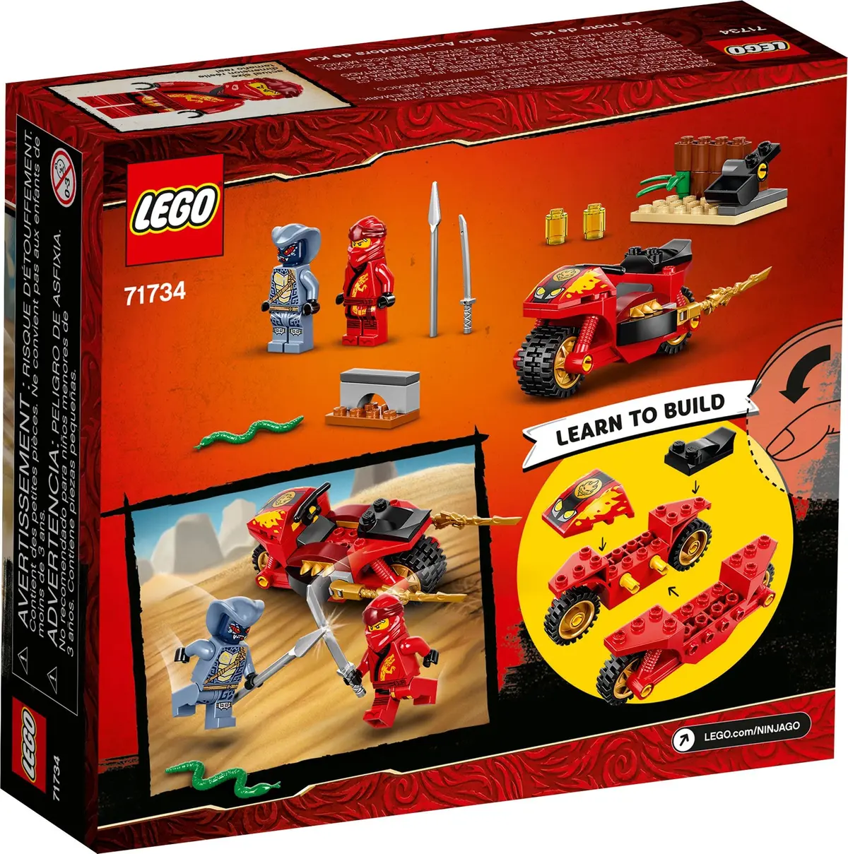 LEGO Ninjago 71734 Kai's Blade Cycle set, image 9