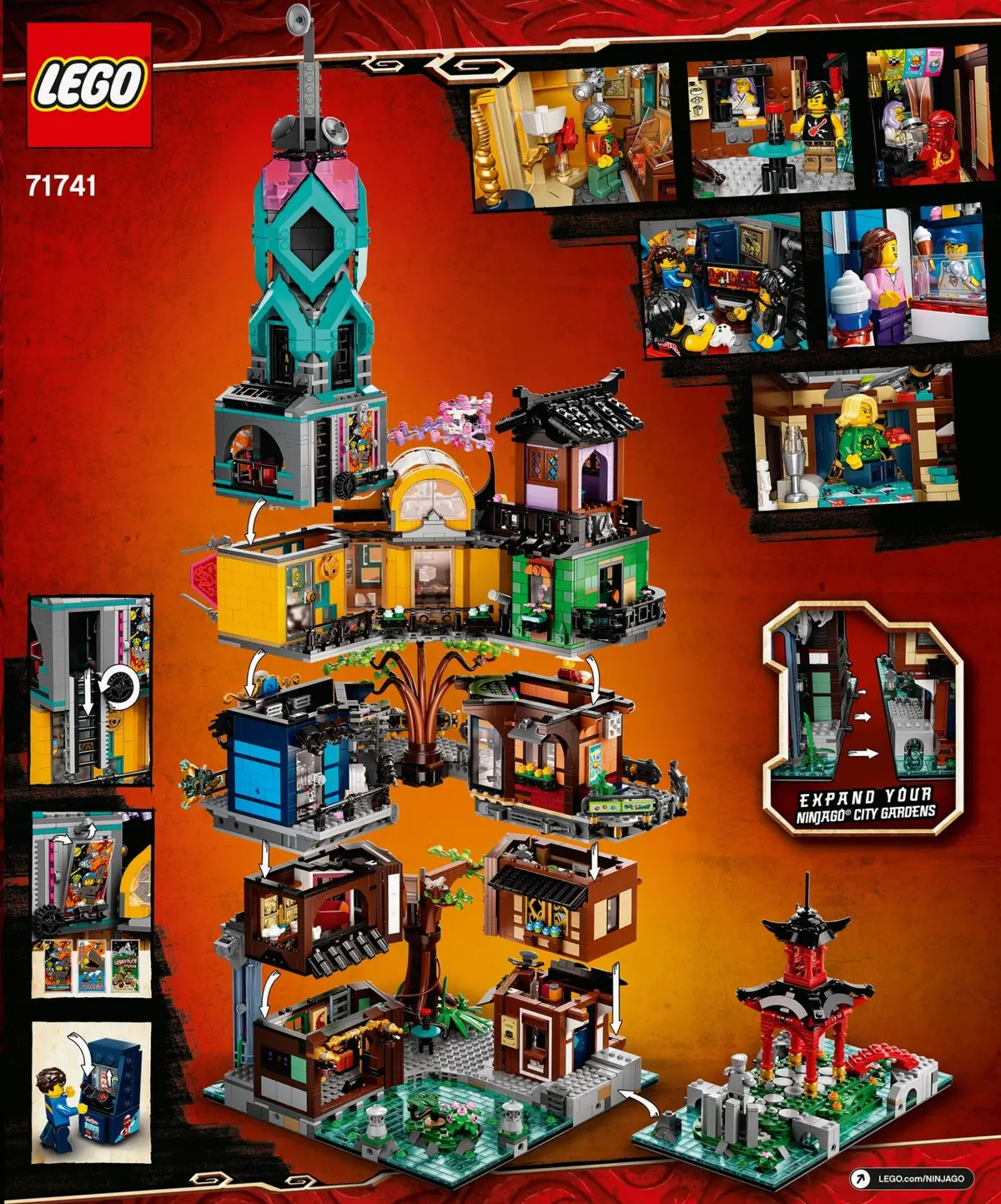 LEGO Ninjago 71741 NINJAGO City Gardens set, image 4