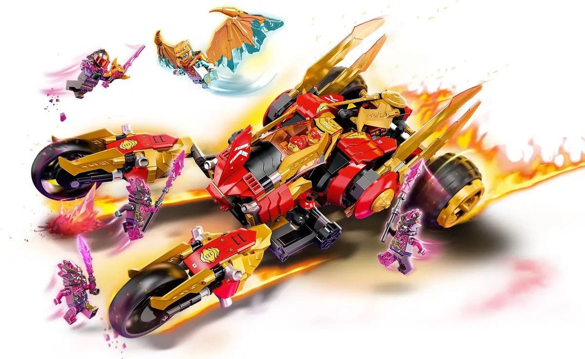 LEGO Ninjago 71773 Kai's Golden Dragon Raider set, image 4