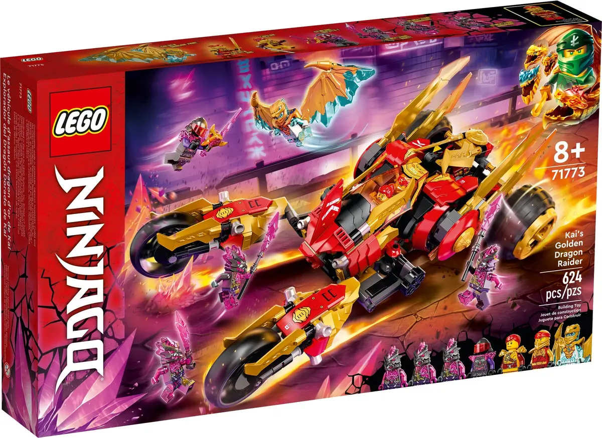 LEGO Ninjago 71773 Kai's Golden Dragon Raider set, image 2
