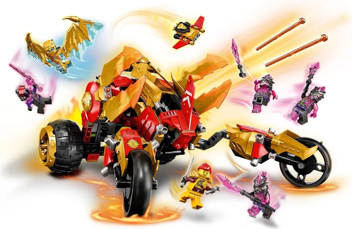 LEGO Ninjago 71773 Kai's Golden Dragon Raider set, image 3