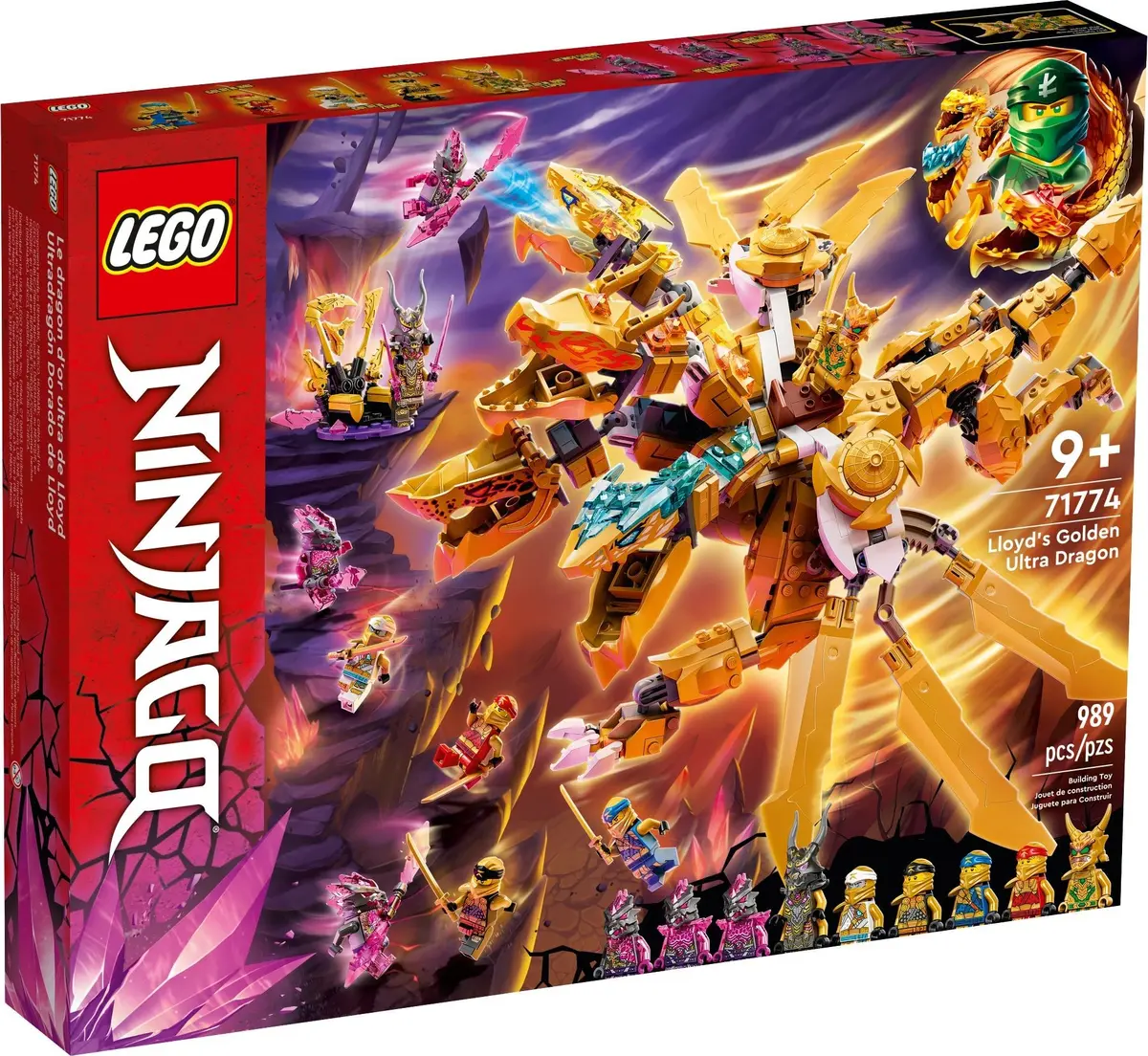 LEGO Ninjago 71774 Lloyd's Golden Ultra Dragon set, image 2