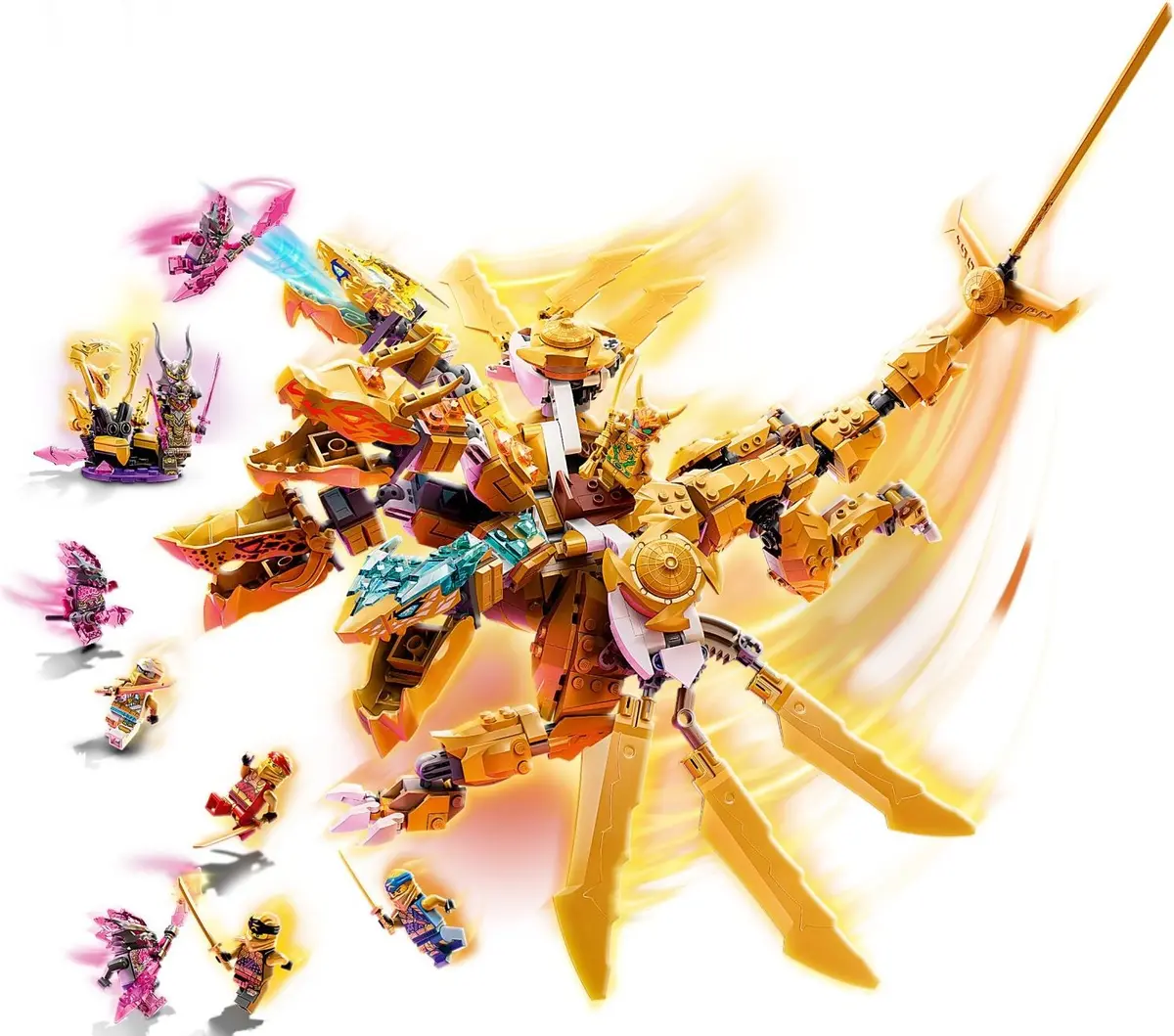 LEGO Ninjago 71774 Lloyd's Golden Ultra Dragon set, image 4