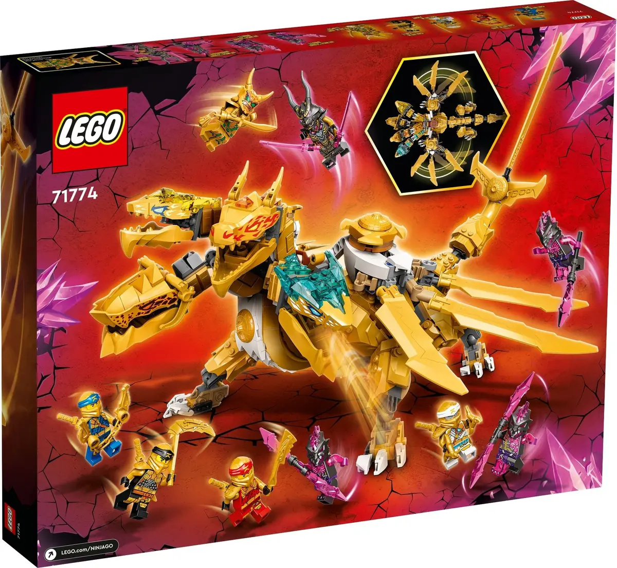 LEGO Ninjago 71774 Lloyd's Golden Ultra Dragon set, image 5