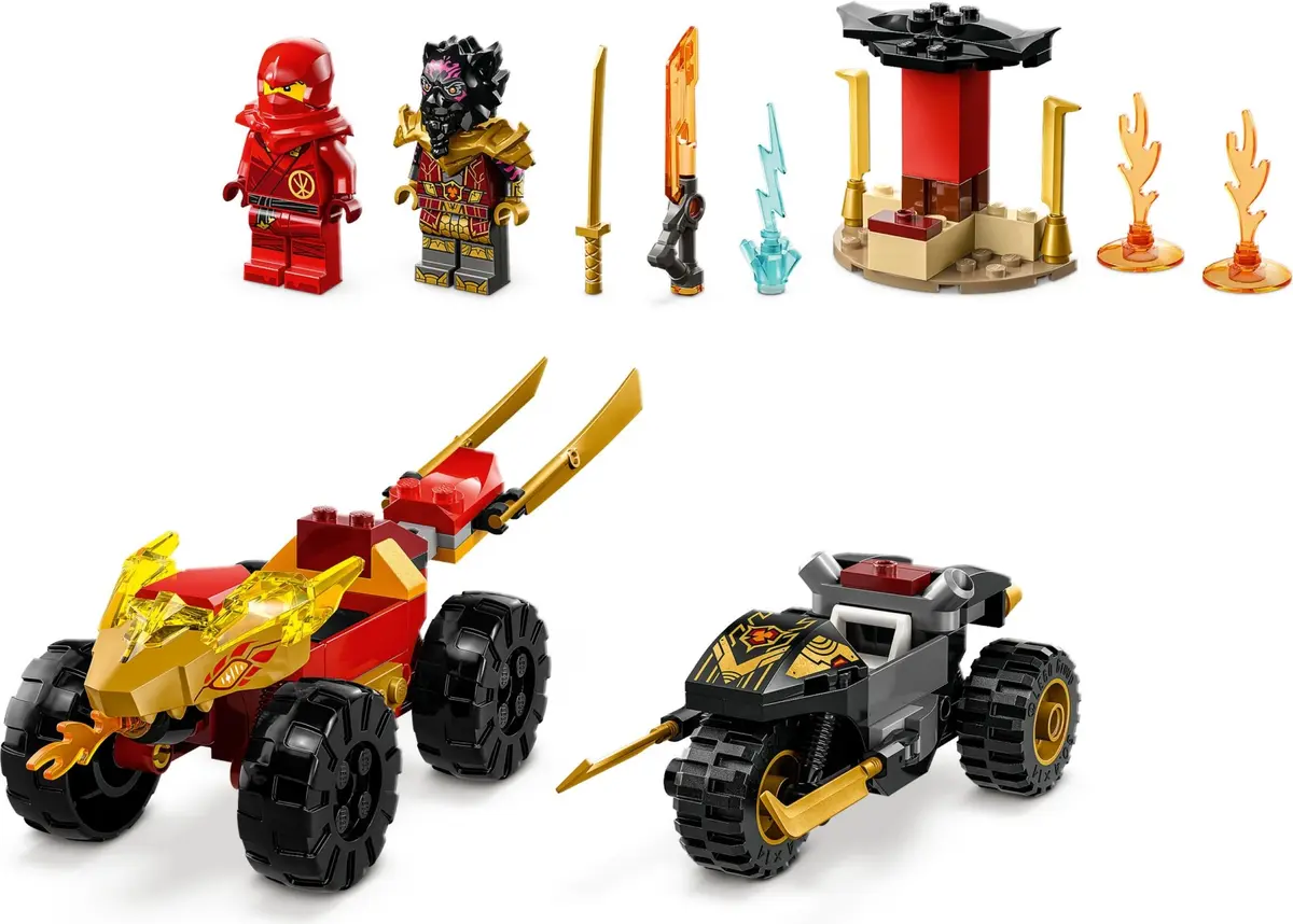 LEGO Ninjago 71789 Kai and Ras's Car and Bike Battle set, image 4