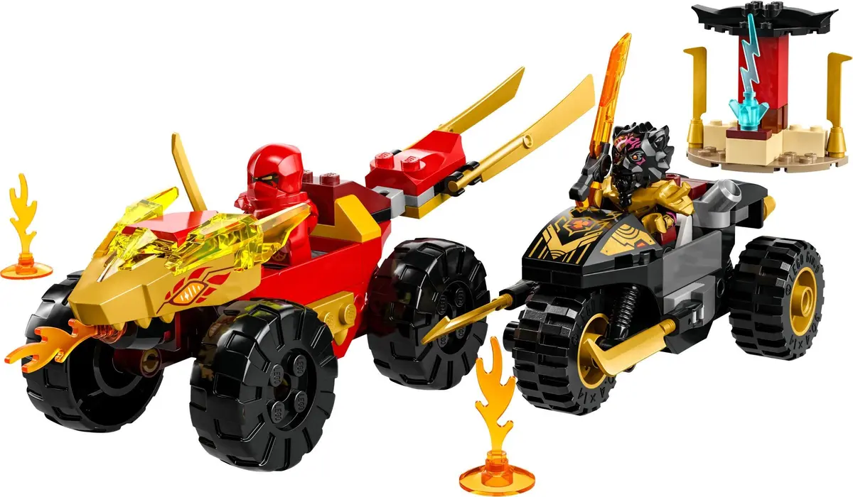 LEGO Ninjago 71789 Kai and Ras's Car and Bike Battle set