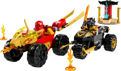 LEGO Ninjago 71789 Kai and Ras's Car and Bike Battle set