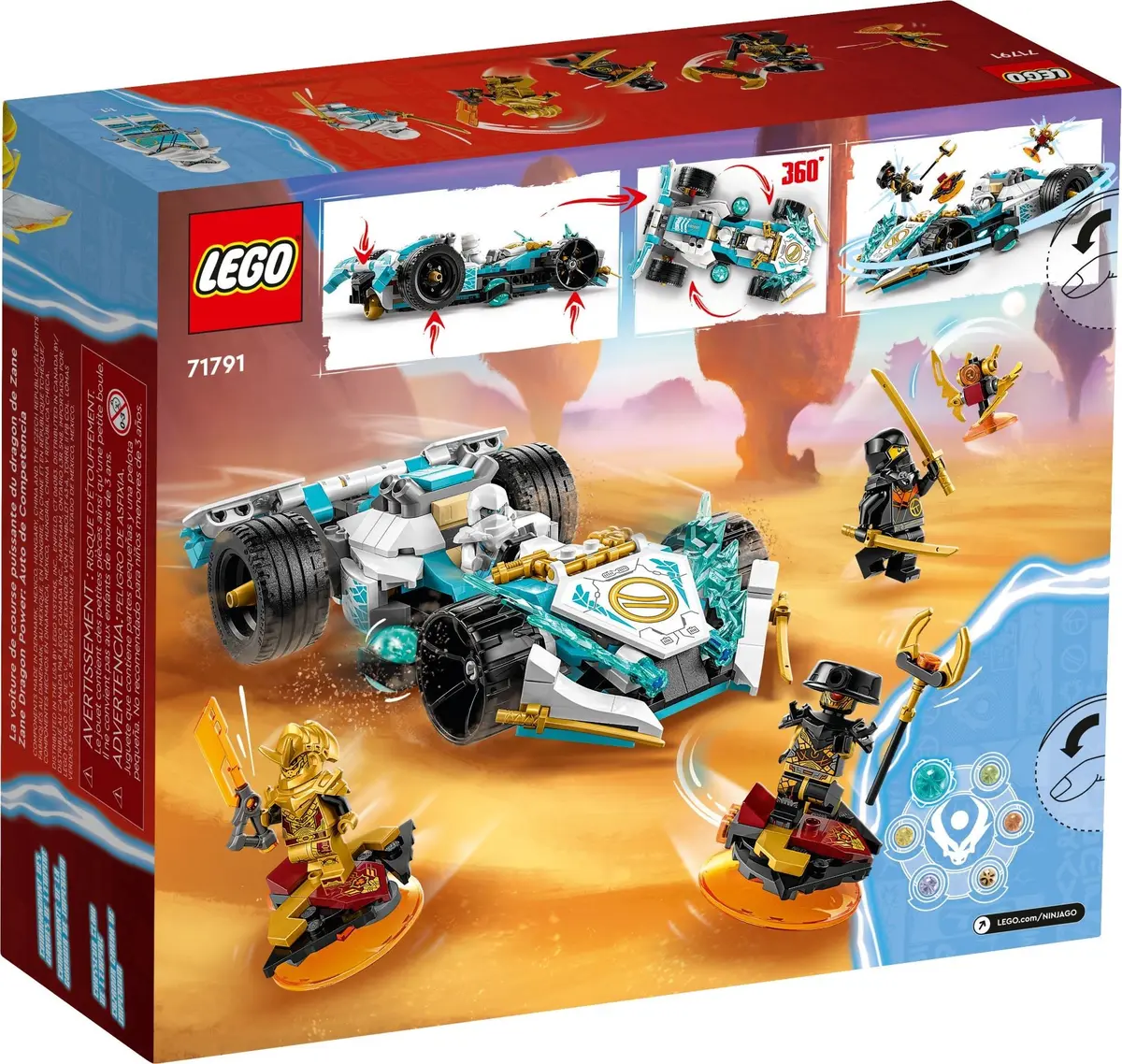 LEGO Ninjago 71791 Zane's Dragon Power Spinjitzu Race Car set, image 7