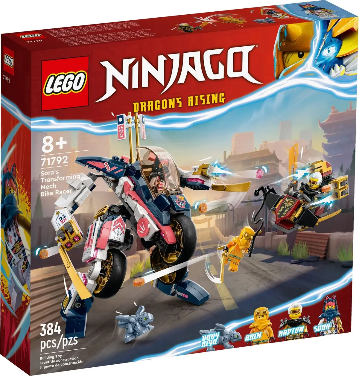 LEGO Ninjago 71792 Sora's Transforming Mech Bike Racer set, image 2
