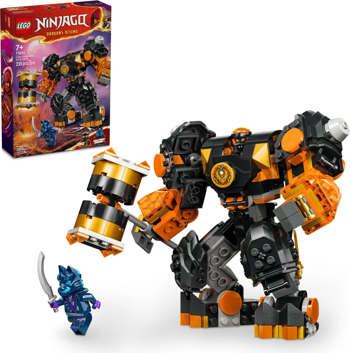LEGO Ninjago 71806 Cole's Elemental Earth Mech set, image 2