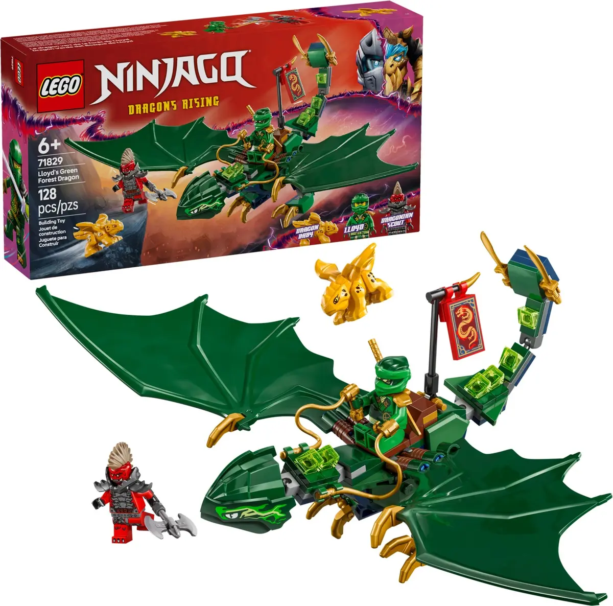 LEGO Ninjago 71829 Lloyd's Green Forest Dragon set, image 3