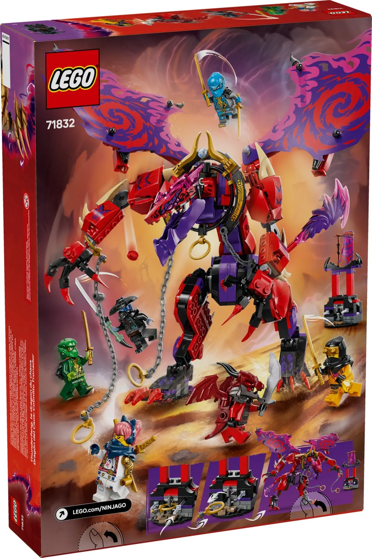 LEGO Ninjago 71832 Thunderfang Dragon of Chaos set, image 2