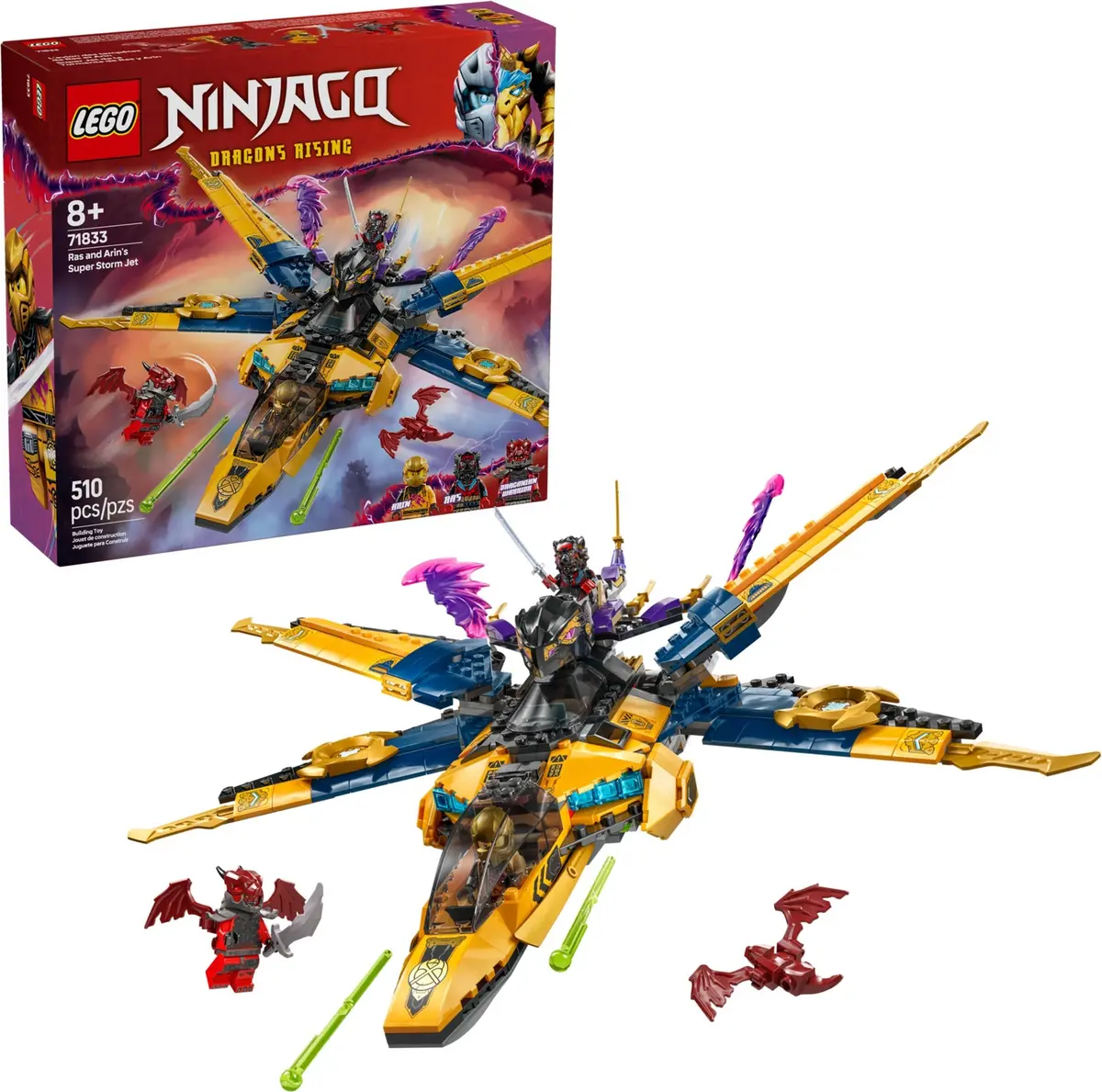LEGO Ninjago 71833 Ras and Arin's Super Storm Jet set, image 3