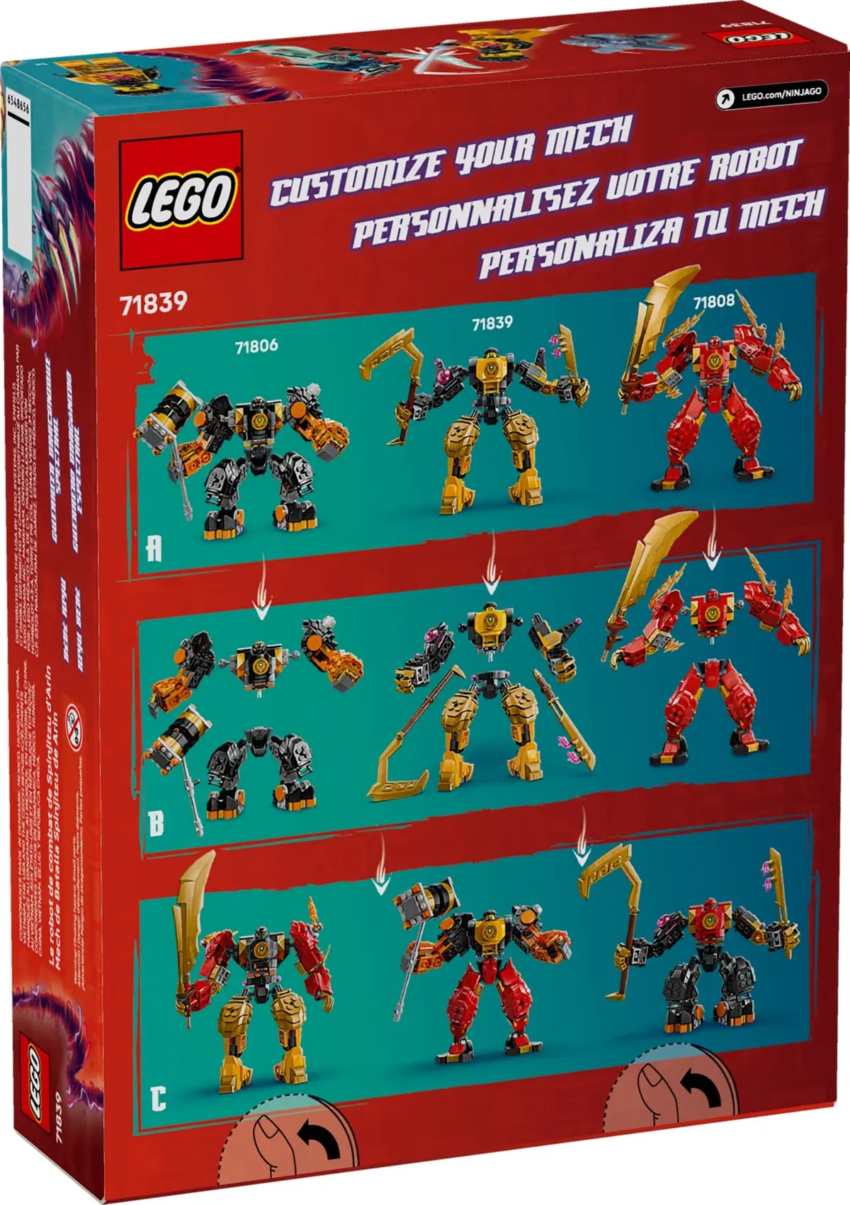 LEGO Ninjago 71839 Arin's Spinjitzu Battle Mech set, image 2