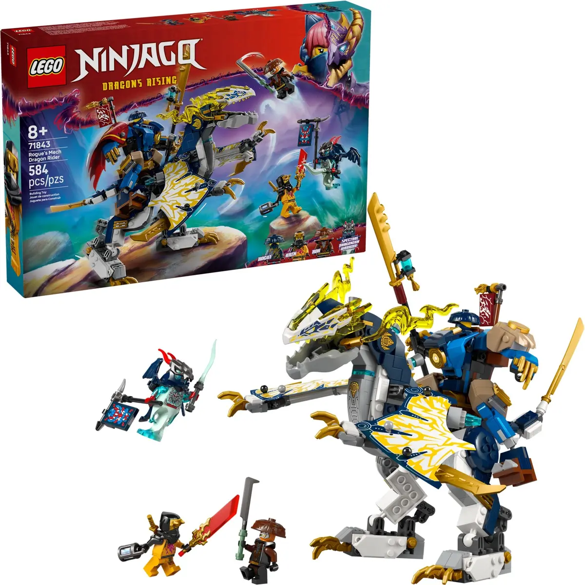 LEGO Ninjago 71843 Rogue's Mech Dragon Rider set, image 3