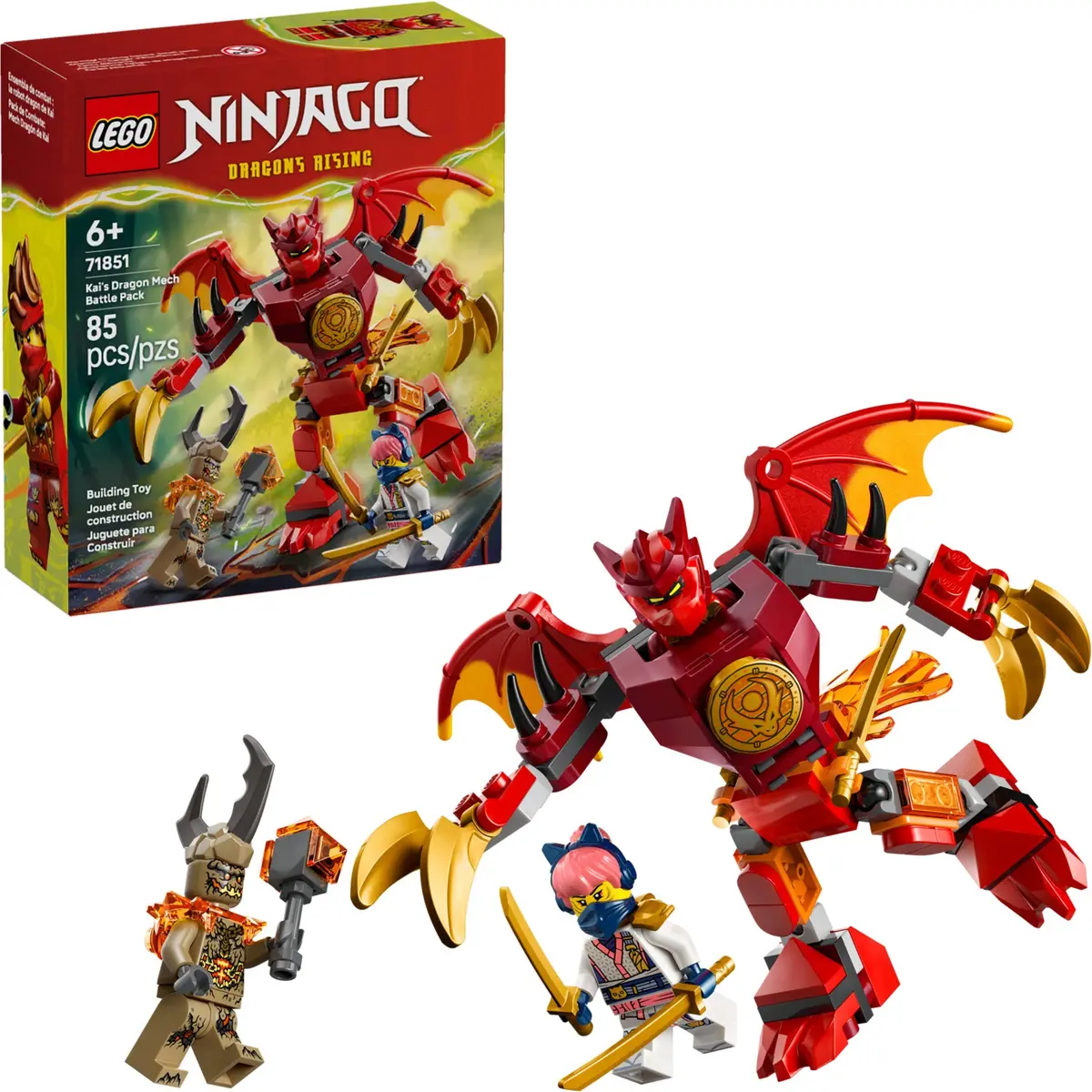 LEGO Ninjago 71851 Kai's Dragon Mech Battle Pack set, image 3