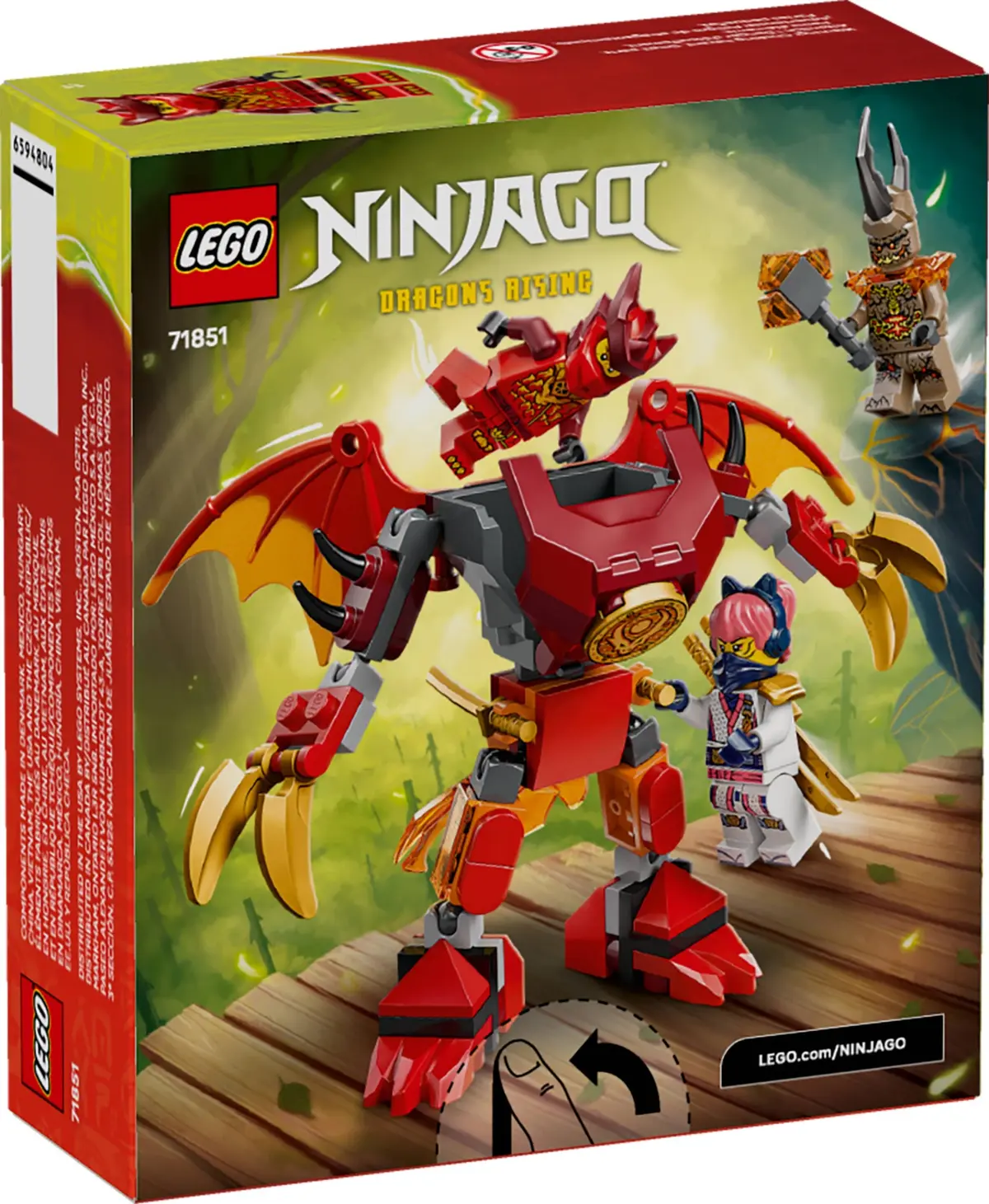 LEGO Ninjago 71851 Kai's Dragon Mech Battle Pack set, image 2