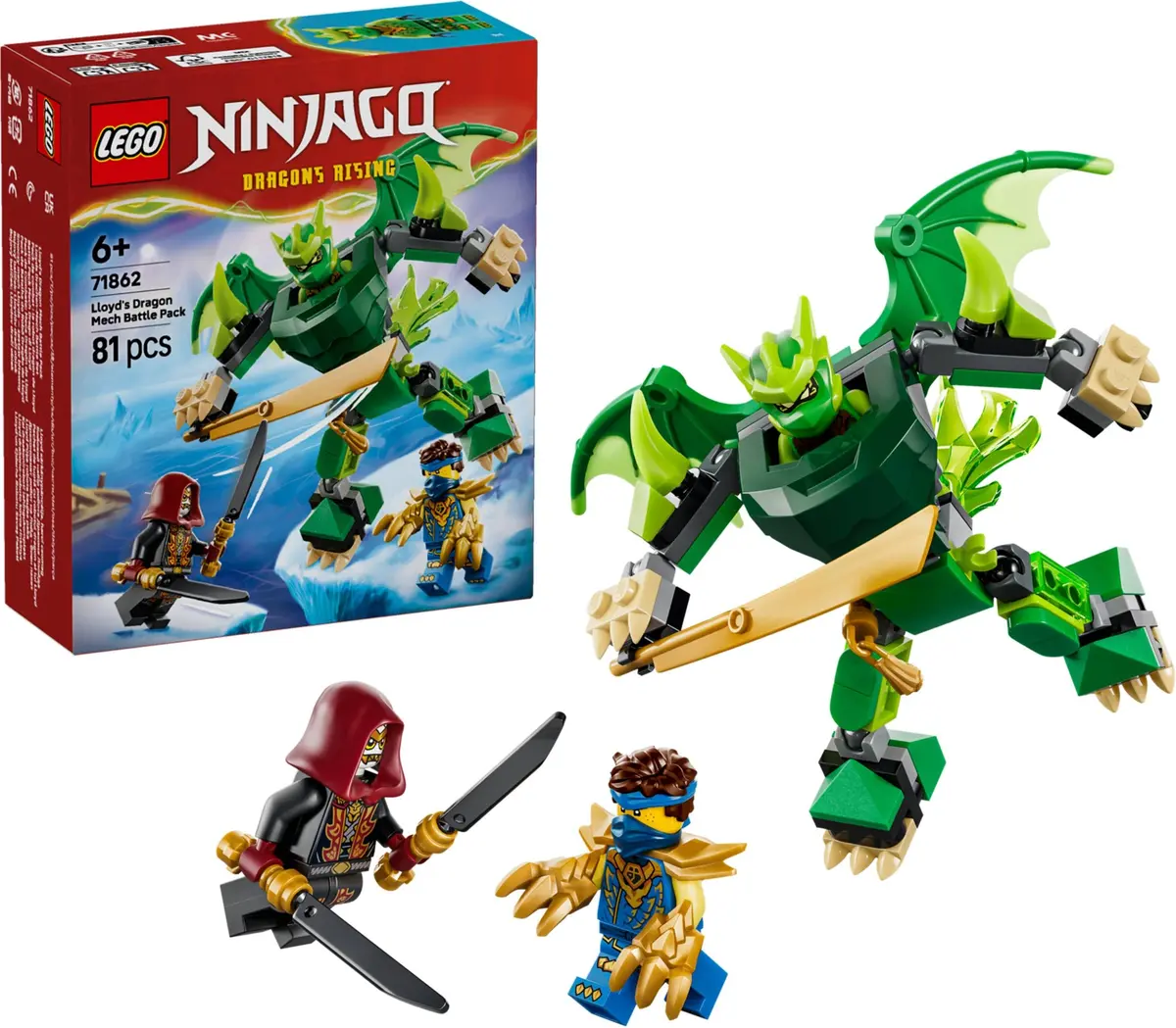 LEGO Ninjago 71862 Lloyd's Dragon Mech Battle Pack set, image 3