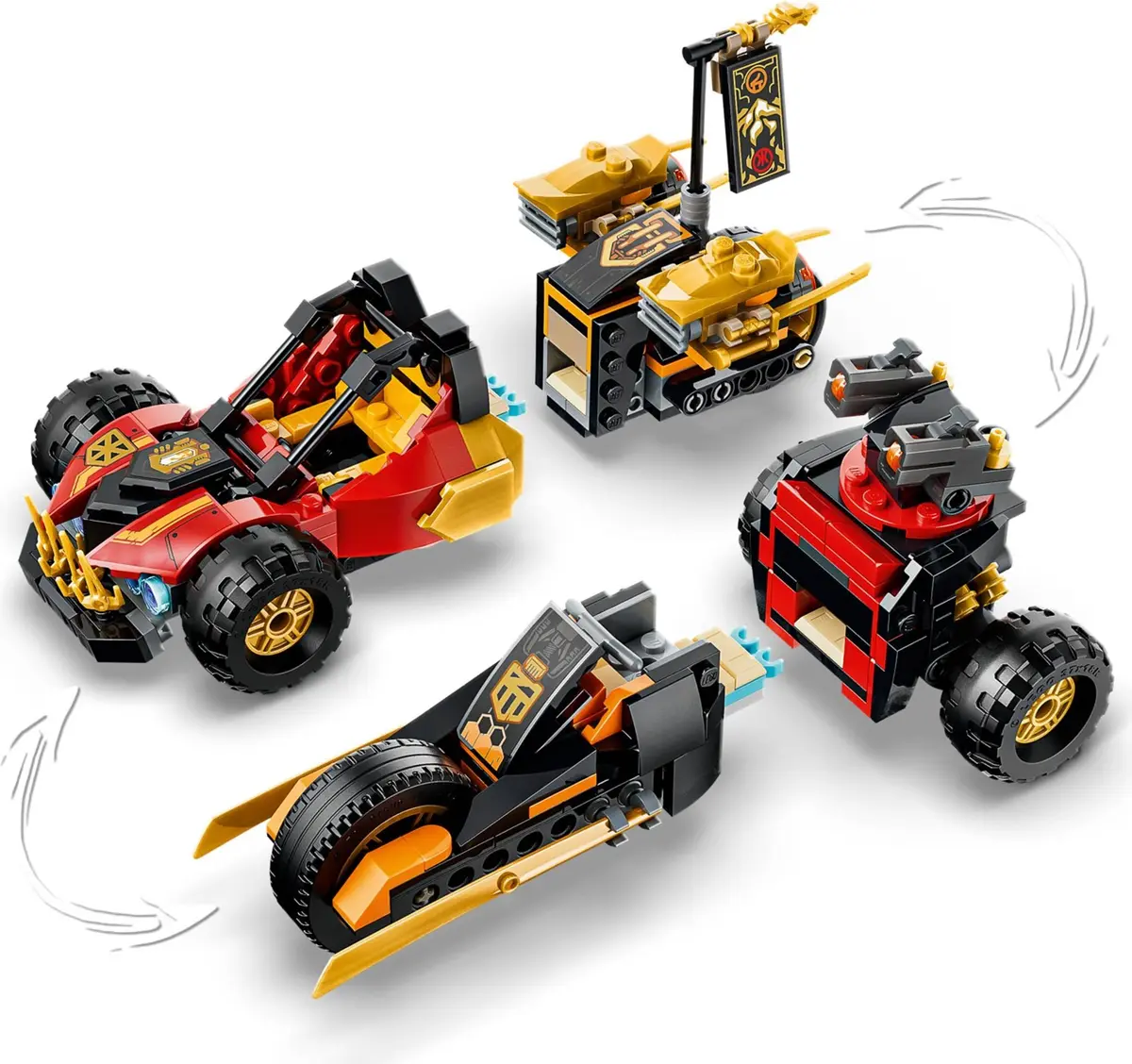 LEGO Ninjago 71864 Kai and Cole's Combiner Vehicles set, image 11