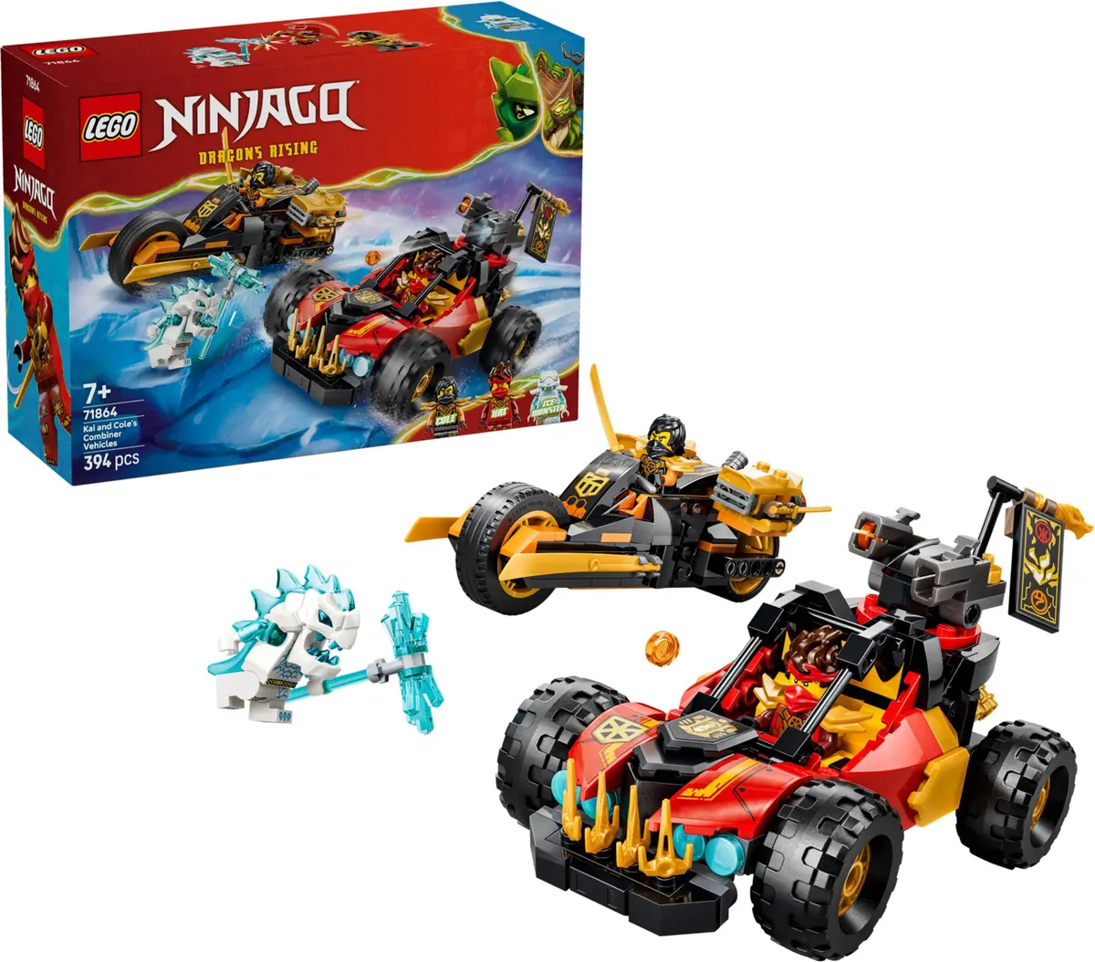 LEGO Ninjago 71864 Kai and Cole's Combiner Vehicles set, image 3