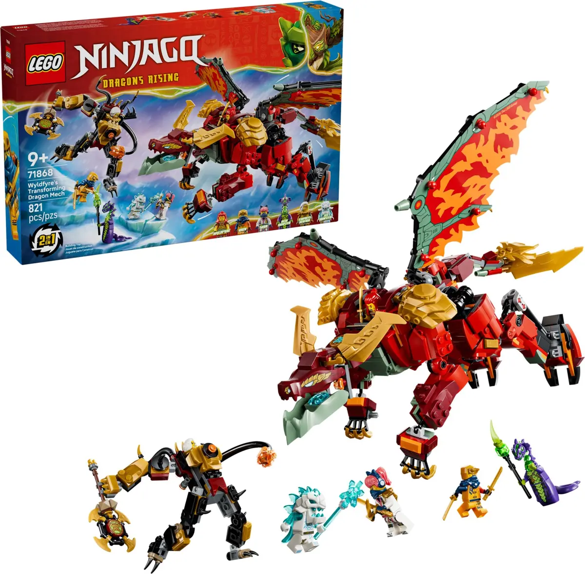 LEGO Ninjago 71868 Wyldfyre's Transforming Dragon Mech set, image 3