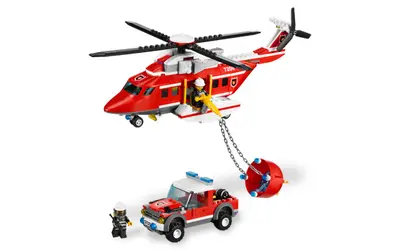LEGO City 7206 Fire Helicopter set, image 2