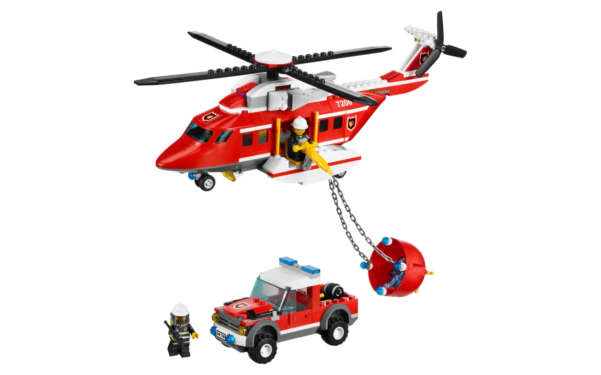 LEGO City 7206 Fire Helicopter set, image 3