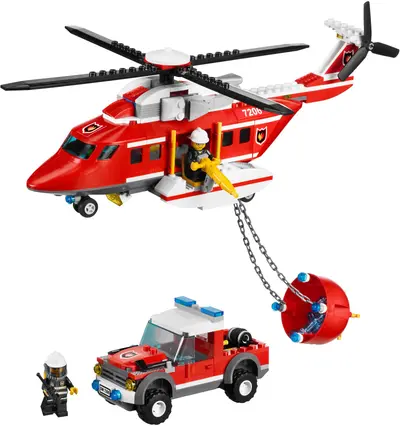 LEGO City 7206 Fire Helicopter set