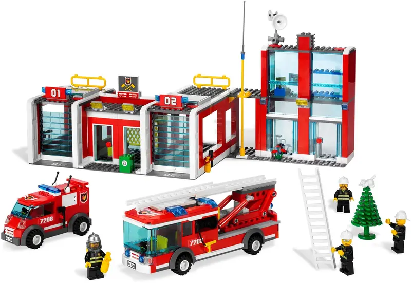 LEGO City 7208 Fire Station set