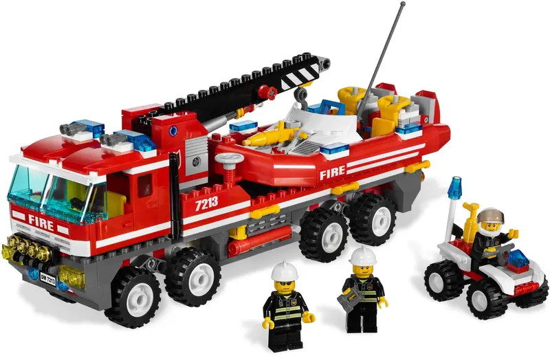 LEGO City 7213 Off-Road Fire Truck & Fireboat set
