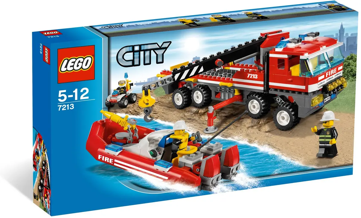 LEGO City 7213 Off-Road Fire Truck & Fireboat set, image 10