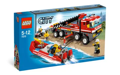 LEGO City 7213 Off-Road Fire Truck & Fireboat set, image 4