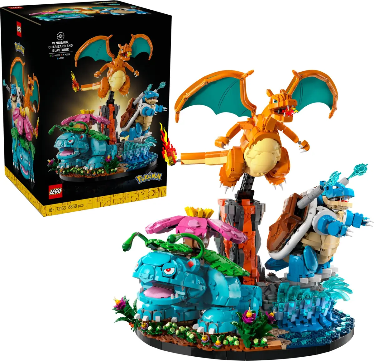 LEGO Pokémon 72153 Venusaur, Charizard and Blastoise set, image 3