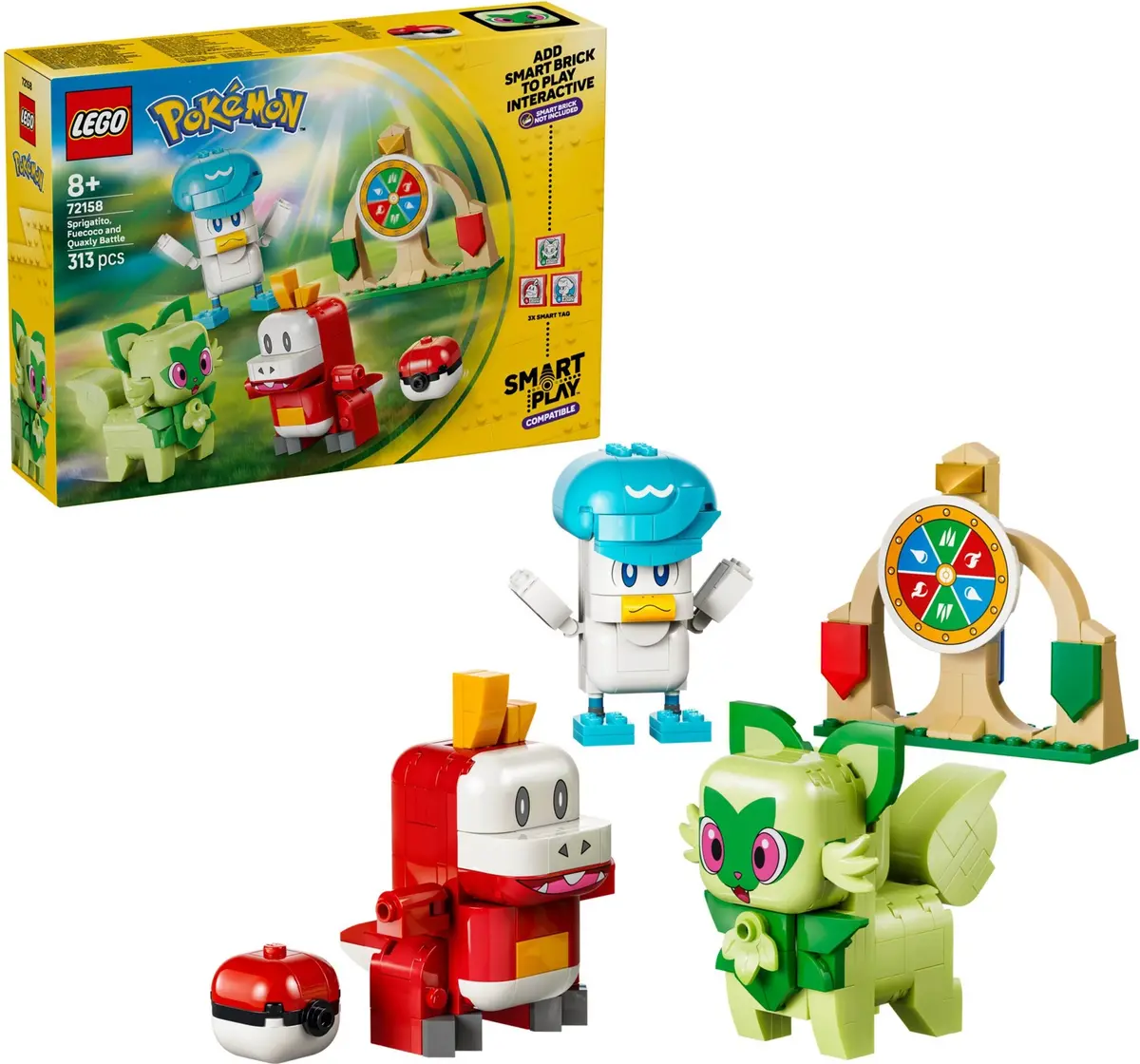 LEGO Pokémon 72158 Sprigatito, Fuecoco and Quaxly Battle set, image 4