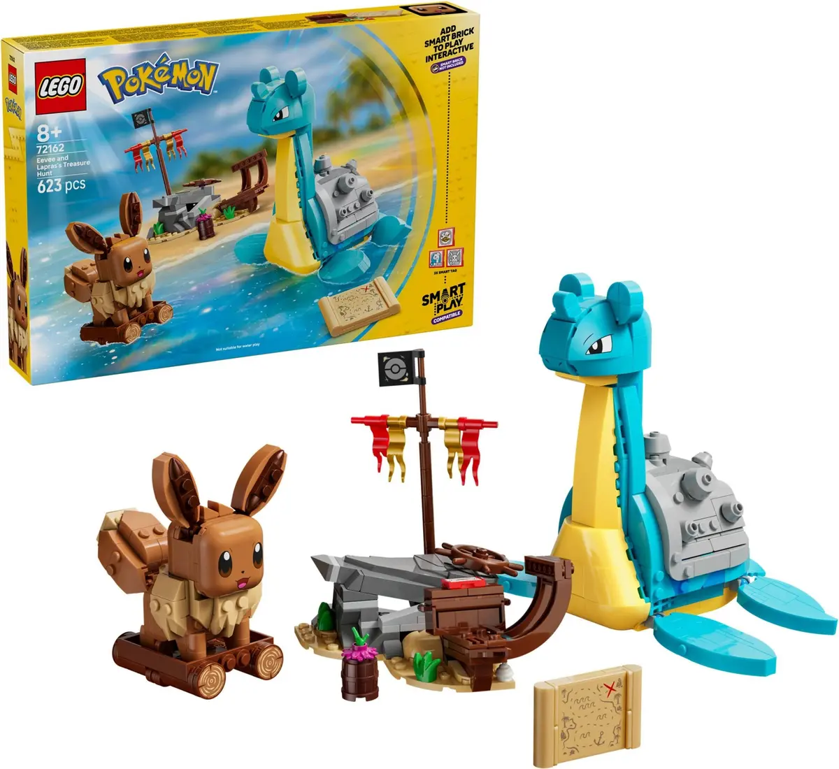 LEGO Pokémon 72162 Eevee and Lapras's Treasure Hunt set, image 4