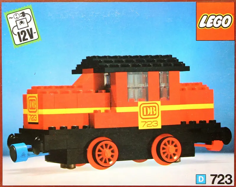 LEGO Trains 723 Diesel Locomotive with DB sticker set