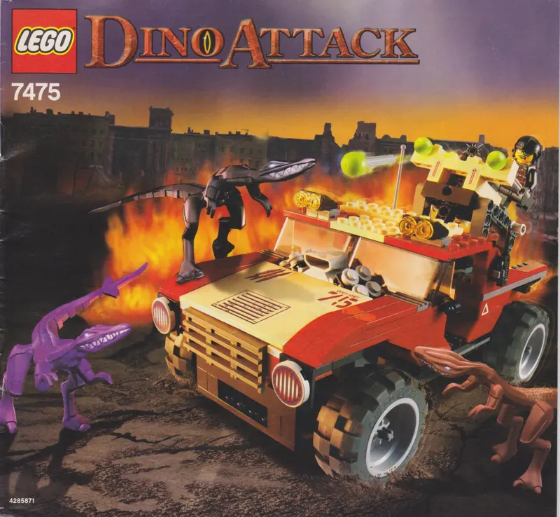 LEGO Dino Attack 7475 Fire Hammer vs. Mutant Lizards set